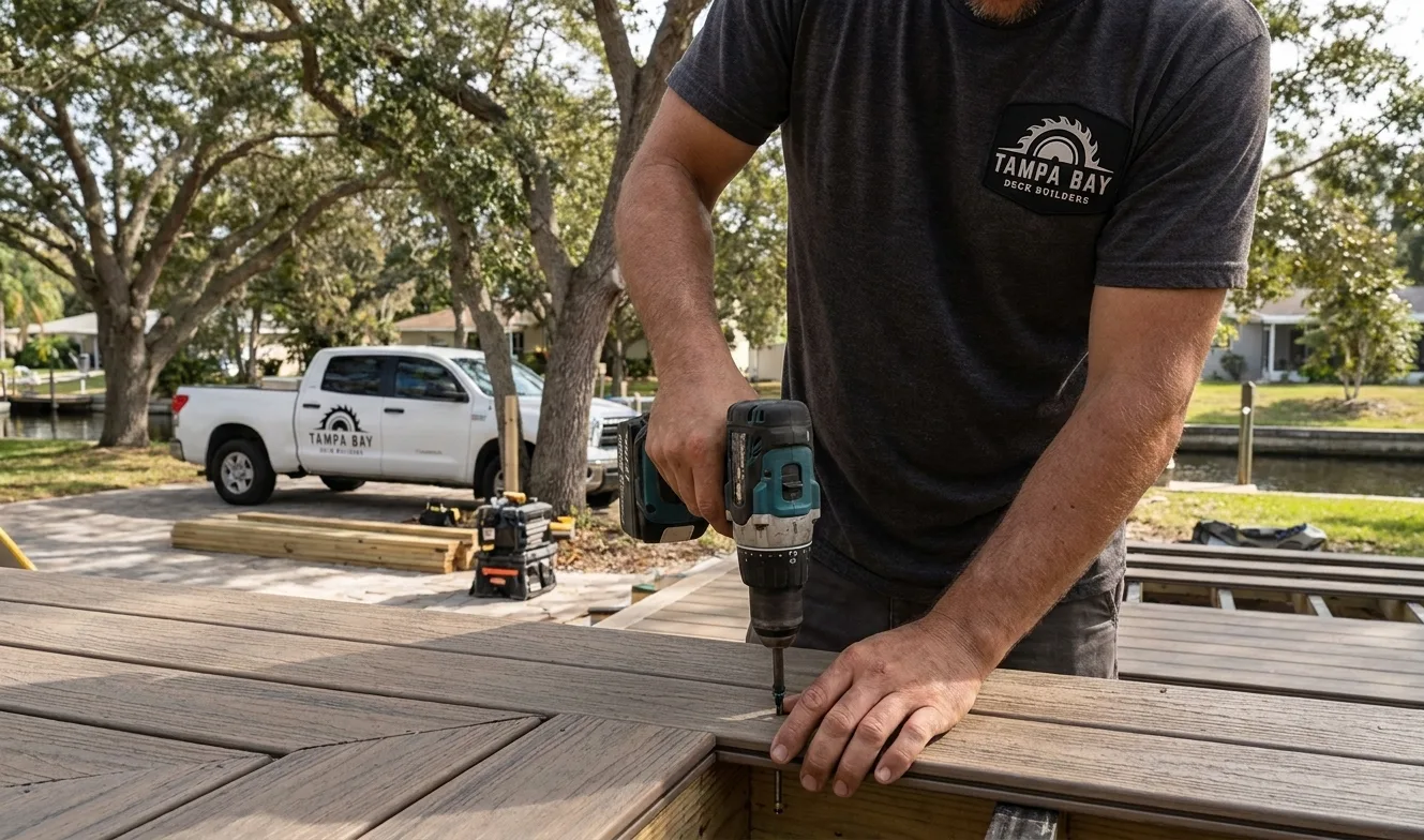 Tampa Bay Deck Builders branded truck