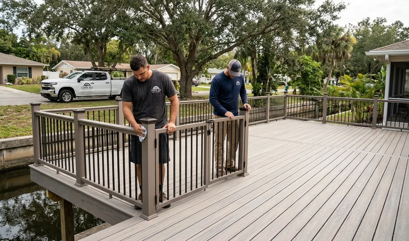Composite Trex deck in Tampa