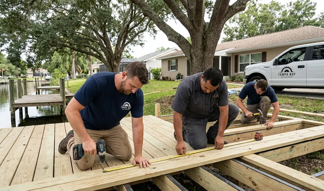Tampa Bay Deck Builders crew at work
