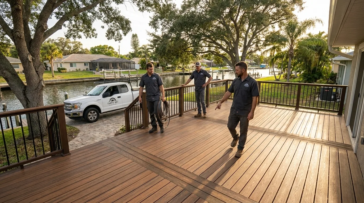 Custom composite deck in Tampa